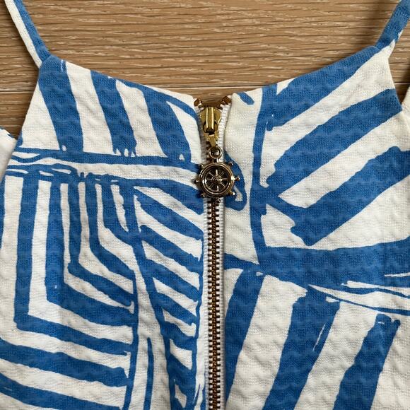 Lilly Pulitzer Annabelle Bay Blue Yacht Sea Rope Lace Shift Dress sz 6 - Picture 4 of 4